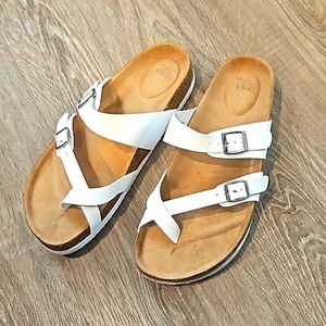 Time and Tru White Sandals